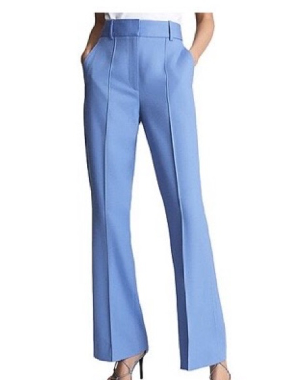 Reiss Cora Wide Leg Wool-Blend Trousers